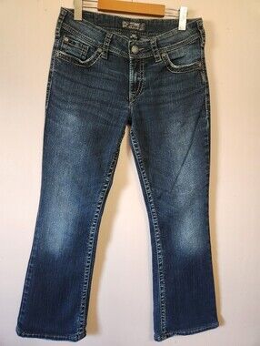 Silver Jeans Co. Suki Surplus Y2K Flap Pocket Bootcut Jeans Western Size 29